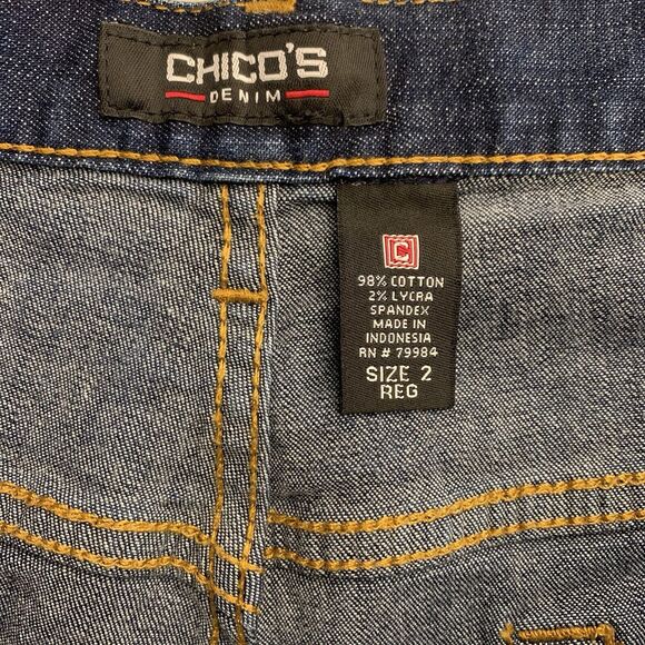 Chico's Jeans Women's Size 2 (12) Define Me Straight High Rise Stretch Comfort - Picture 3 of 8